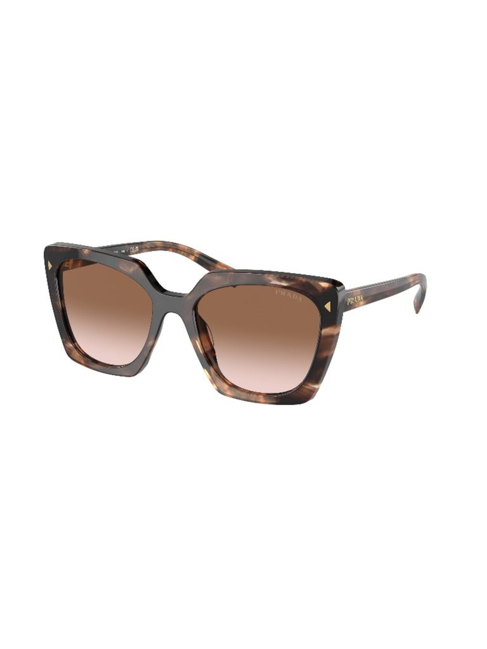 New Prada Women's Sunglasses Havana Square Brown Lens Acetate Frame PR 23ZS 54